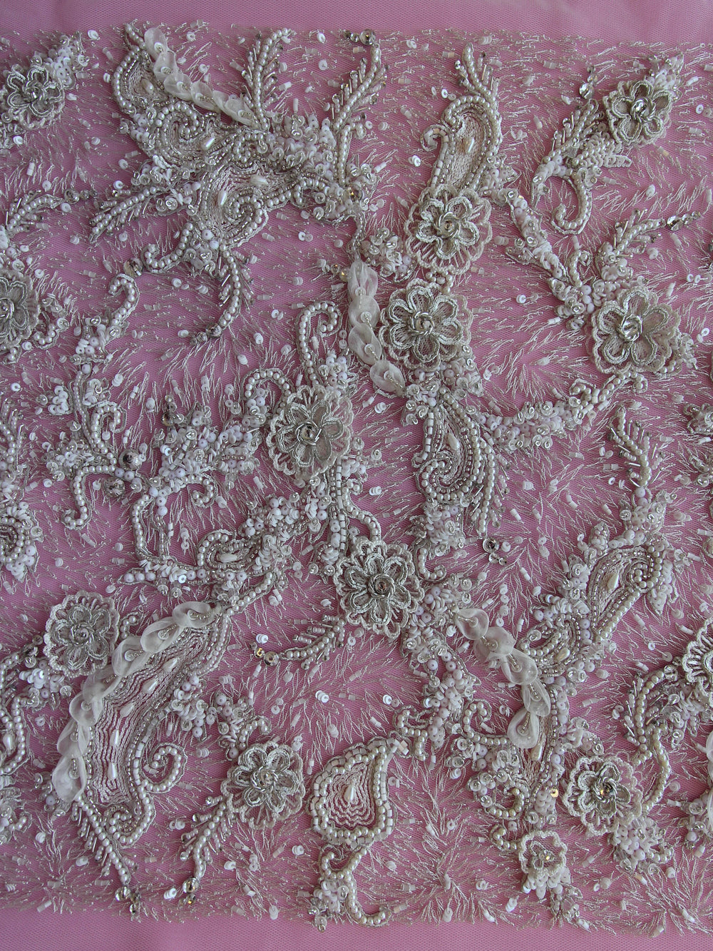 Ivory Beaded Lace Zanobia
