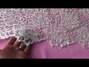 Ivory Beaded Embroidery Lace - Ramona