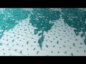 Aqua Embroidery Lace - Zelie