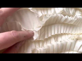 Ivory Pleated Fabric - Waves