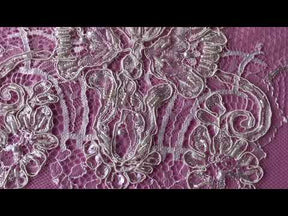 Ivory Corded & Beaded Lace - Lydia