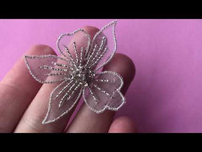 Crystalised Flower Applique - Deidre