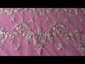 Ivory Embroidered Lace - Ruby