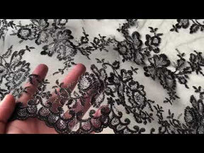 Black Raschel Lace - Jayne