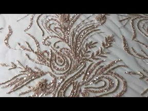 Champagne Beaded Lace - Rassinda