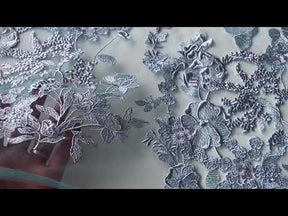 Blue Embroidery Lace - Garbo