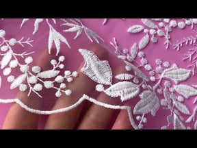Ivory Embroidered Lace - Presley