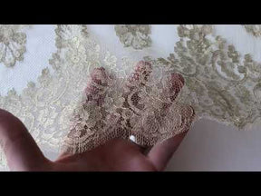 Gold Chantilly Lace Trim - Natasha