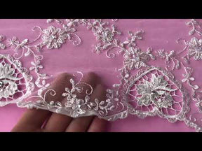 Ivory Embroidered Lace - Caitlin