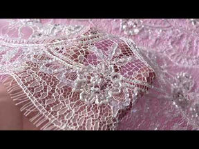 Ivory Hand Beaded Lace - Gervaise
