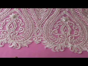 Ivory Corded Embroidery Lace - Blossom
