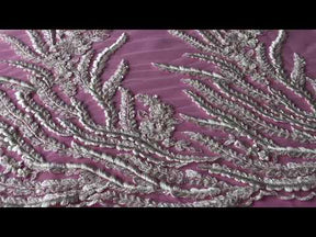 Ivory Beaded Embroidery Lace - Fleur
