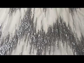 Silver Sequined Lace - Twilight