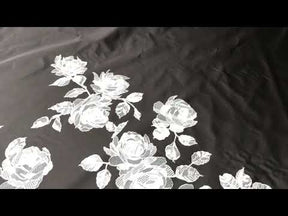 Black Printed Taffeta - Paola