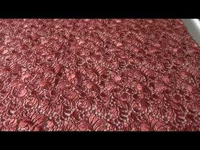 Salmon Pink Guipure Lace - Theresa