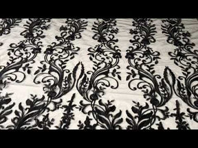 Black Embroidered Lace - Greer