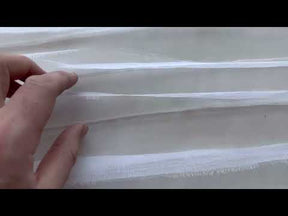 Ivory  Pleated Silk Organza - Samba