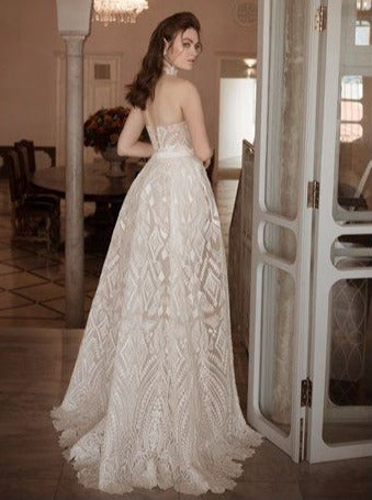 lace and beads fiona dress Ivory Corded & Beaded Lace