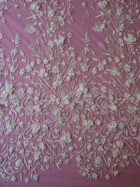 Ivory 3D Embroidered Lace - Milena