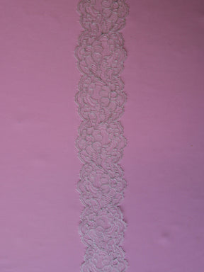 Ivory & Silver Chantilly Lace Trim - Evelyn