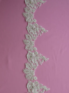 Ivory Beaded Lace Trim - Chelsea