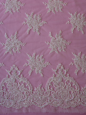 Ivory Beaded Chantilly Lace - Callandra