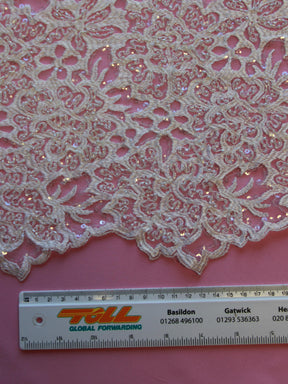 Ivory Beaded Embroidery Lace - Ramona