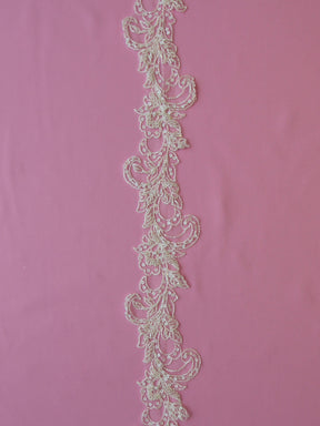 Ivory Beaded Lace Trim - Iowa