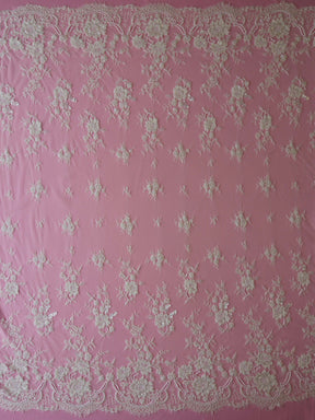 Ivory Hand Beaded Raschel Lace - Ashley