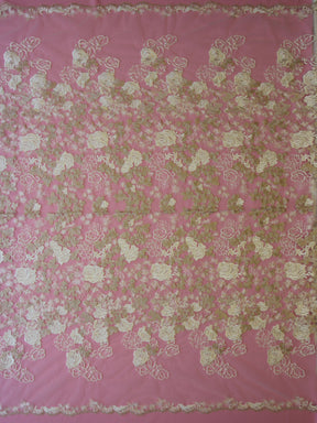 Champagne & Ivory Embroidered Lace - Zelda