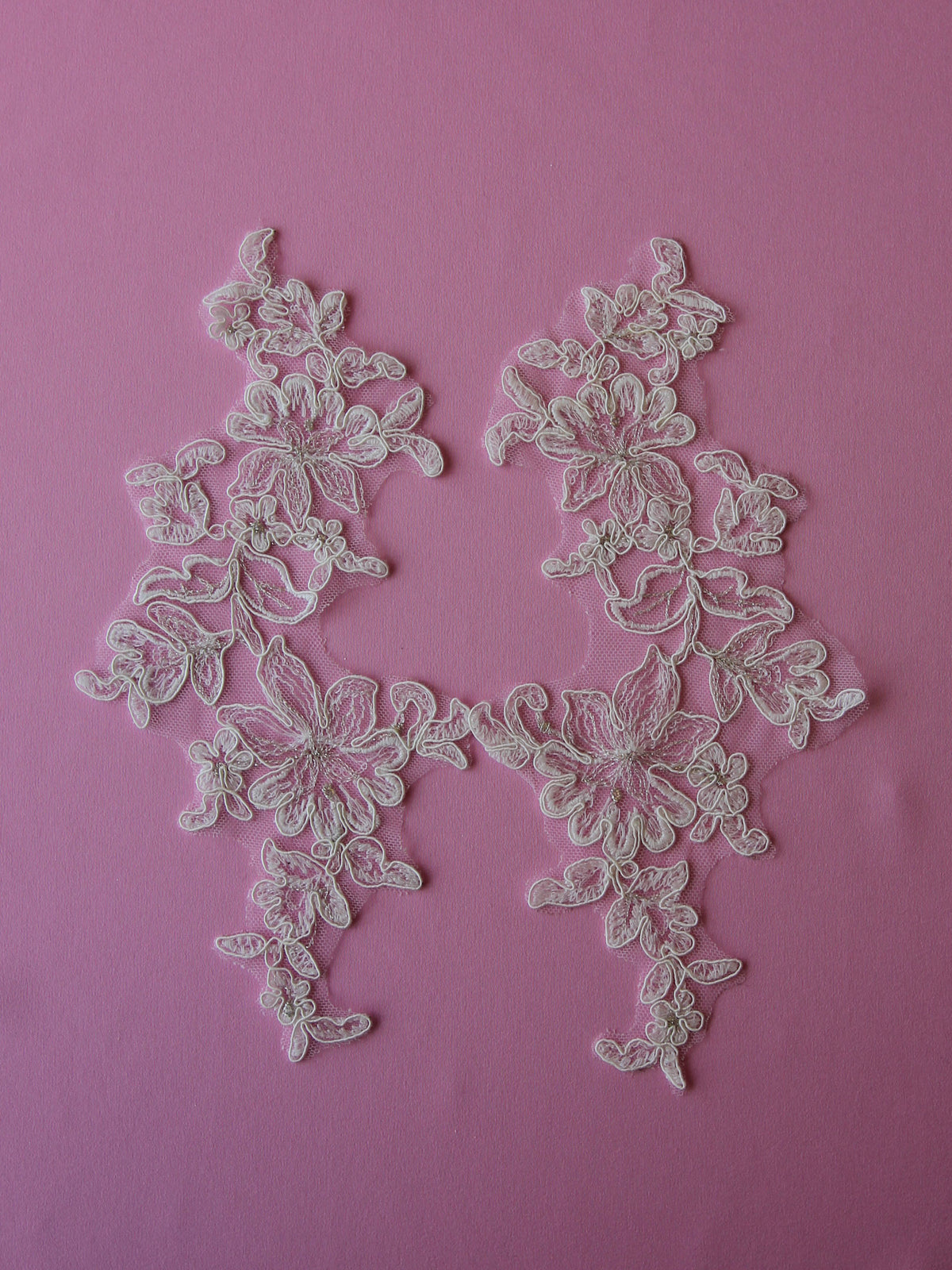 Ivory Corded Lace Appliques - Foxglove