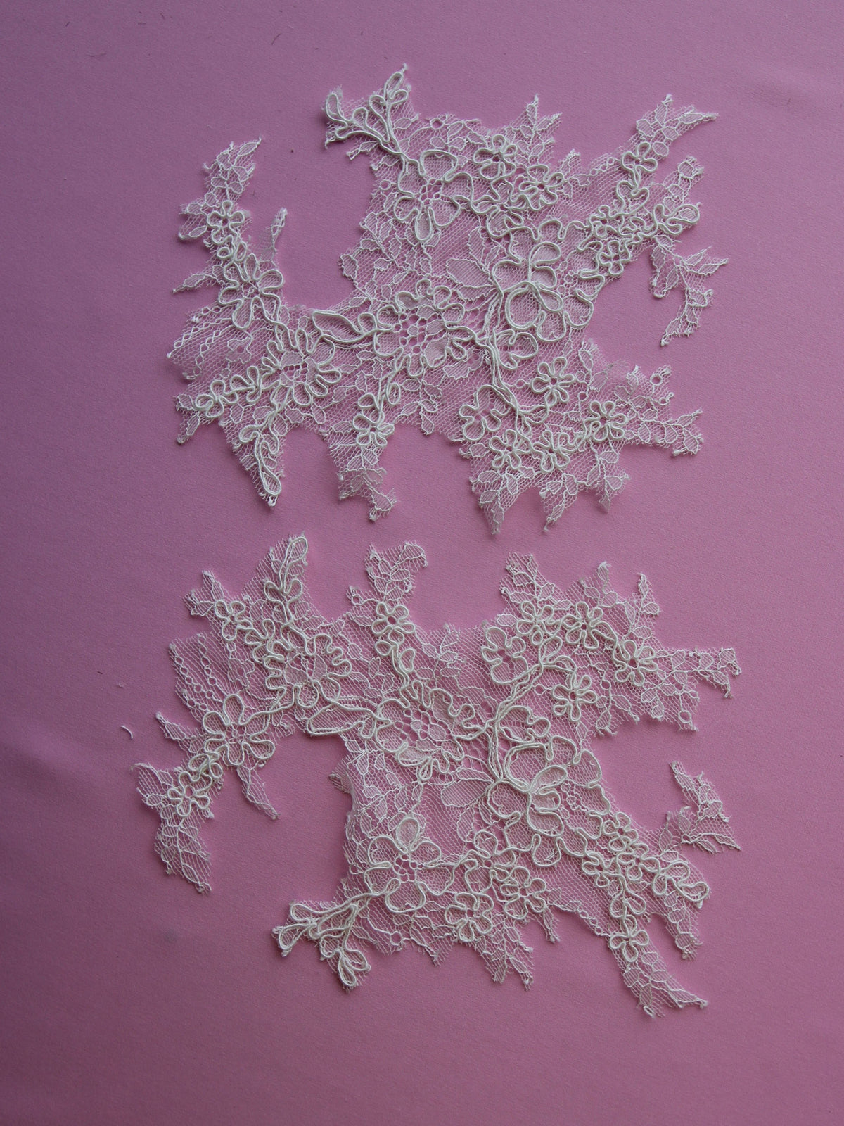 Ivory Corded Lace Applique - Peacock