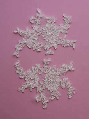 Ivory Corded Lace Appliques - Olympia