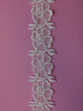 Ivory Corded Lace Trim - Amarylis