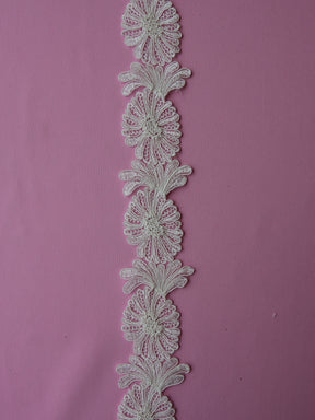 Ivory Corded Lace Trim - Azalea