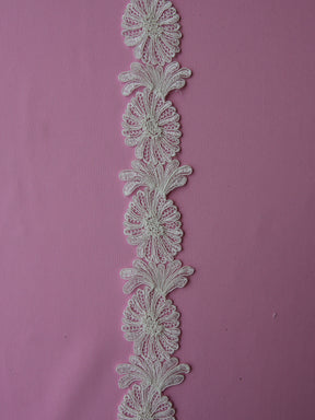 Ivory Corded Lace Trim - Azalea