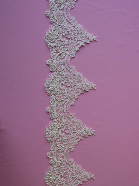 Ivory Corded Lace Trim - Belinda