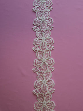 Ivory Corded Lace Trim - Daffodil