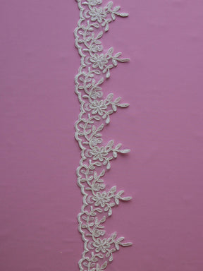 Ivory Corded Lace Trim - Gabrielle