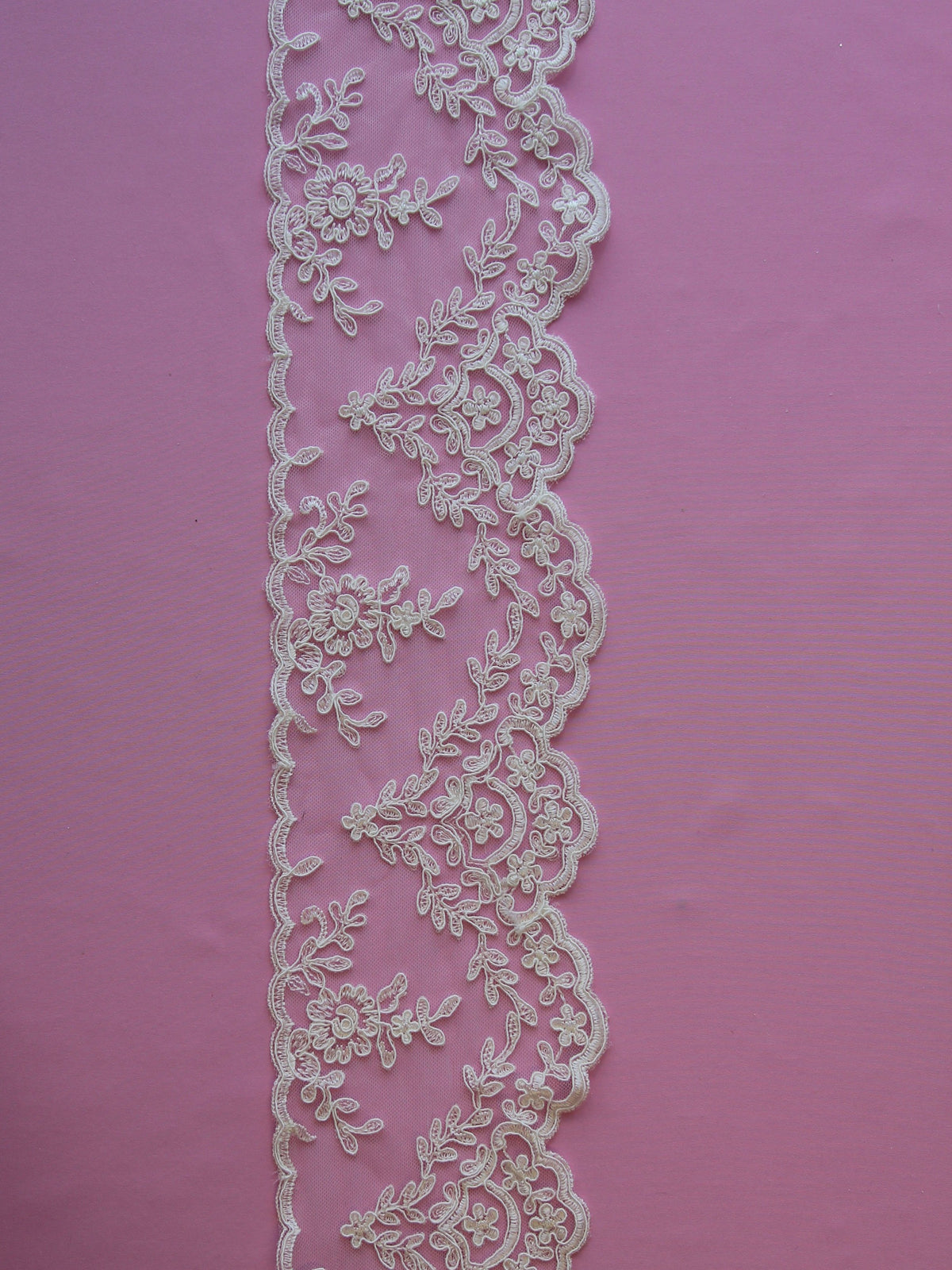 Ivory Corded Lace Trim - Kansas