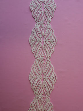 Ivory Corded Lace Trim - Vine