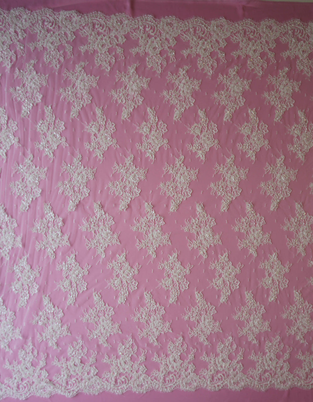 Ivory Corded Lace Heather