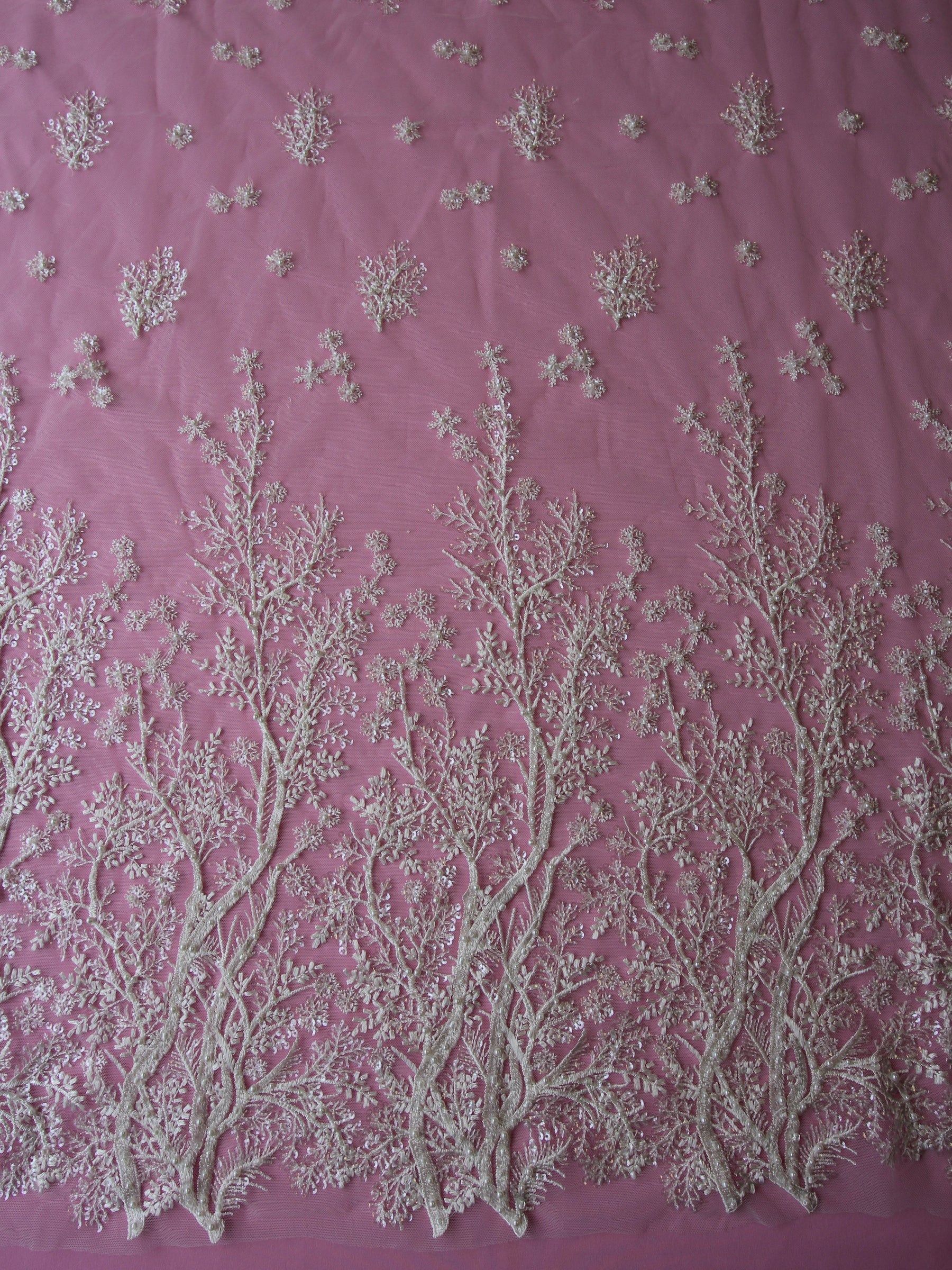 Ivory Embroidered Lace - Haydn