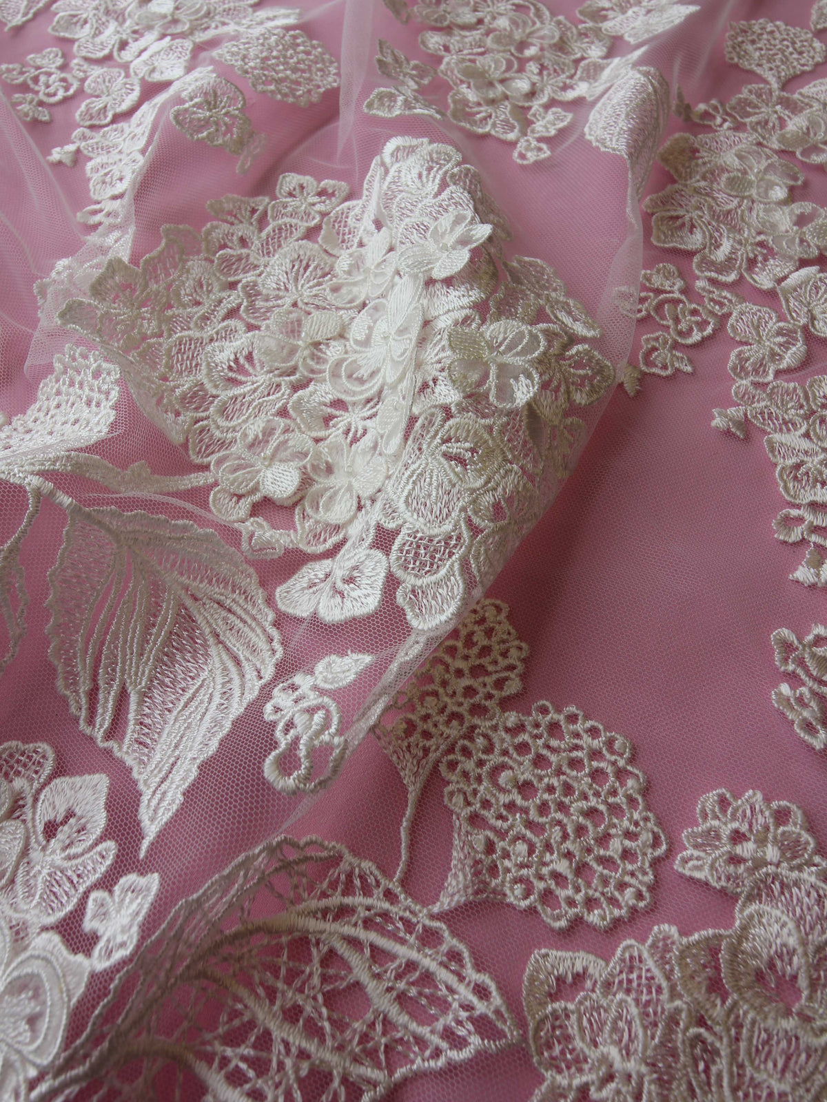 Ivory Embroidered Lace - Illaria