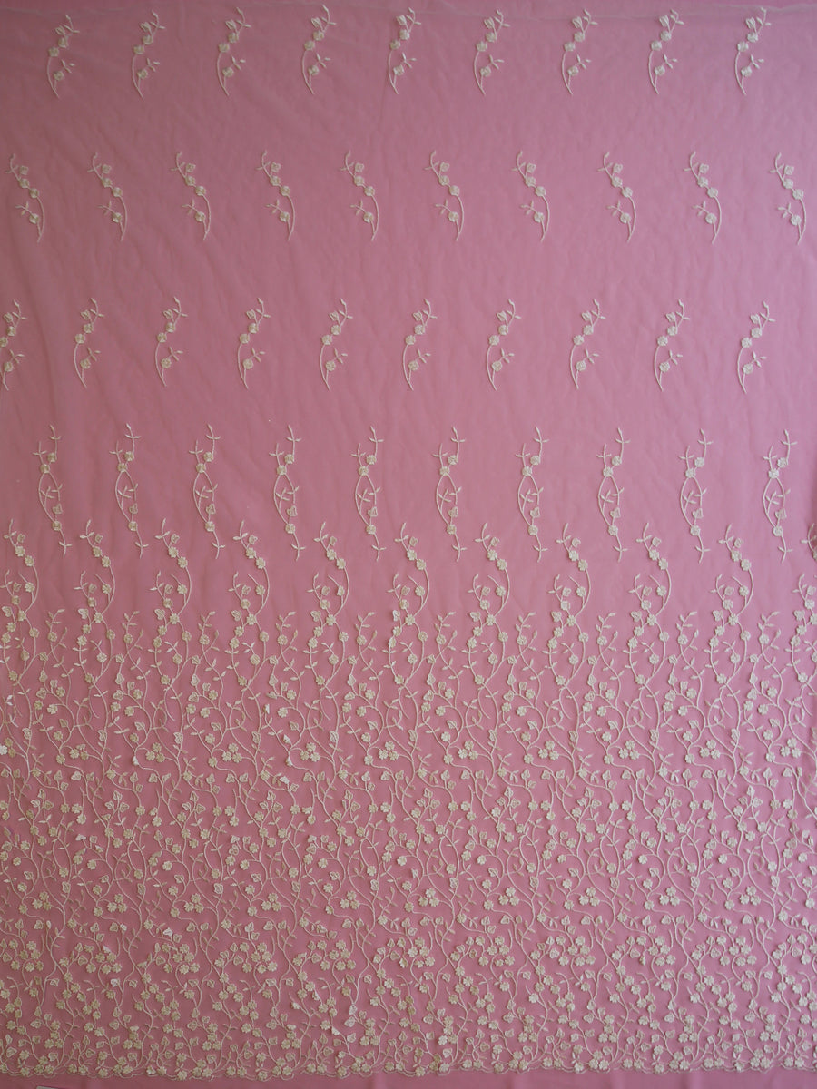 Ivory Embroidered Lace Adebola