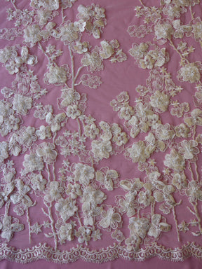 Ivory Embroidered Lace - Alijah