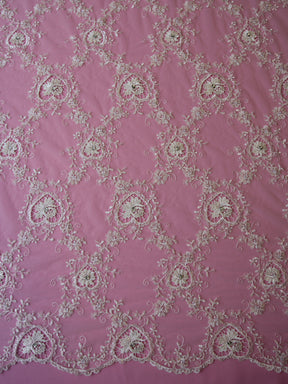 Ivory Embroidered Lace - Caitlin