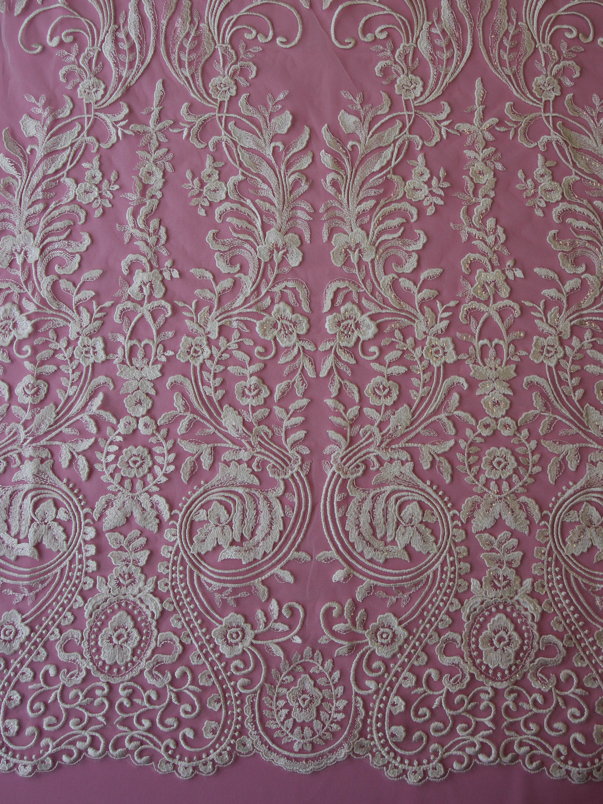 Ivory Embroidered Lace – Greer