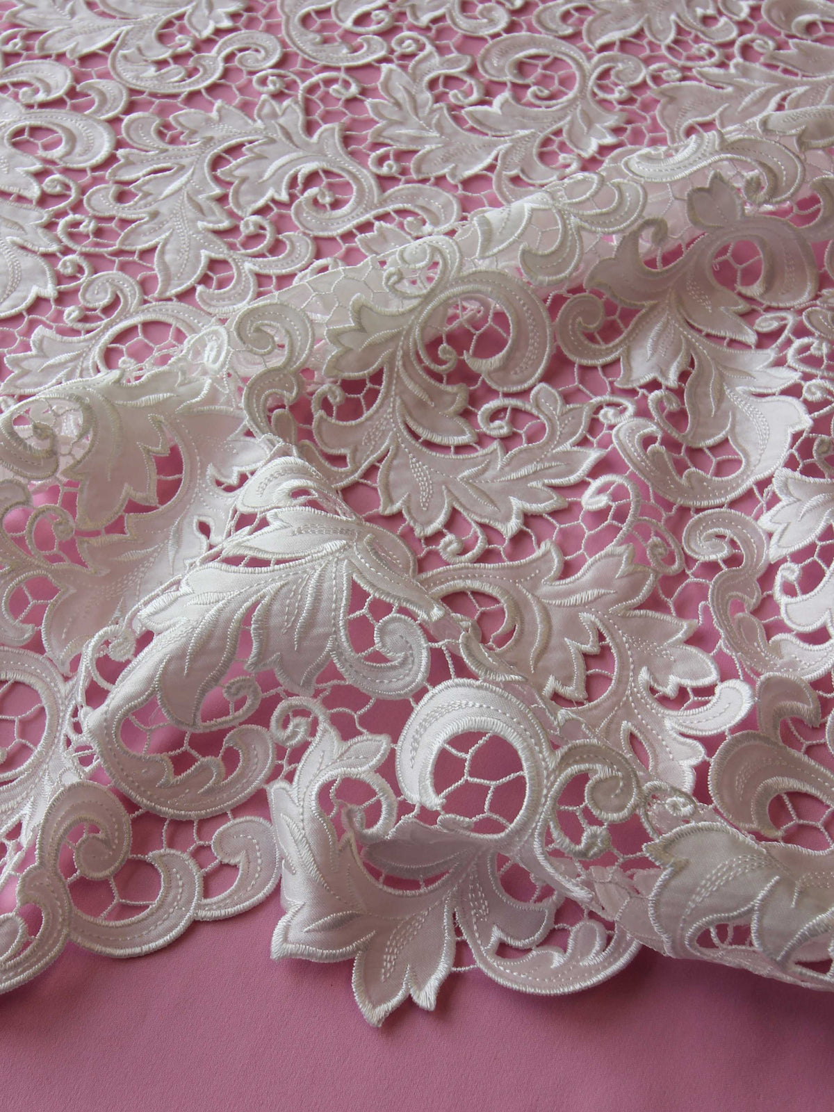 Ivory Embroidered Lace - Gwyneth