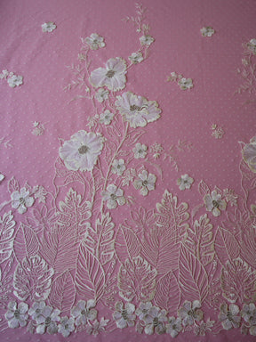 Ivory Embroidered Lace - Violetta